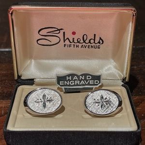 60's Vintage 'Shields' cufflinks w/ original box